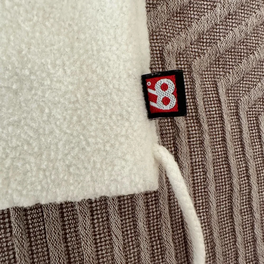 66 North baby White Fleece Mittens with String